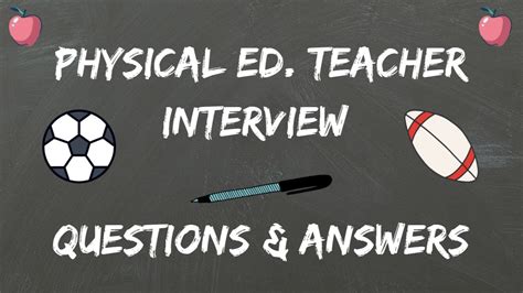 interview physical education teacher|30 PE Teacher Interview Questions and Answers .